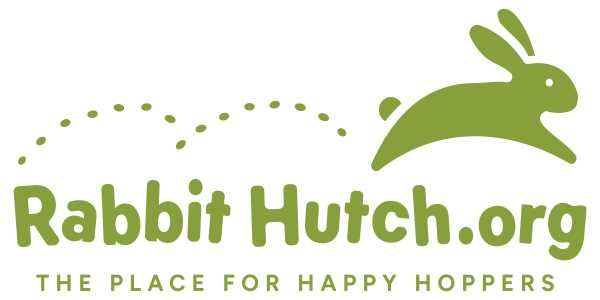 The Rabbit Hutch logo with a leaping bunny in green.