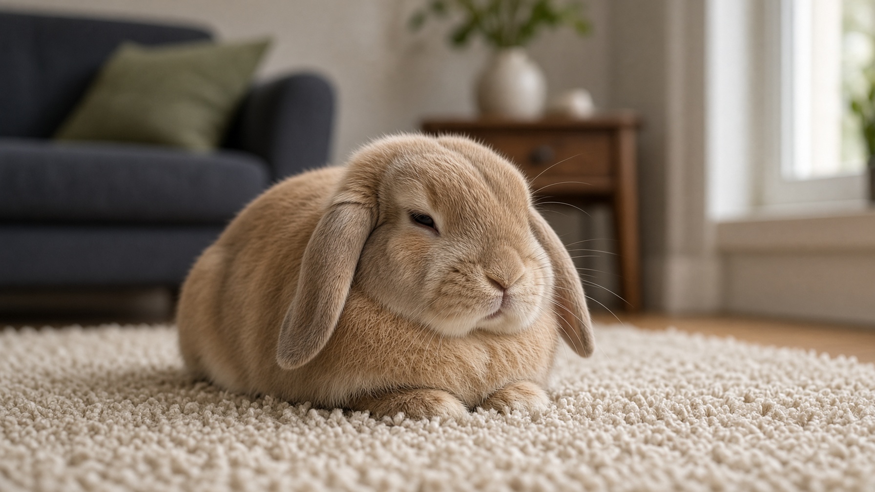 Loafing rabbit